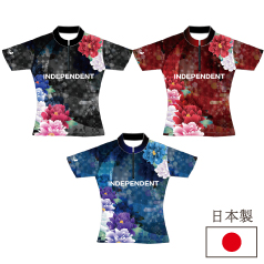 【ladycat】【 日本製 】 牡丹  ウェア ポロシャツ ＆ ジップポロ  / レディース / ボウリングウェア / メール便可